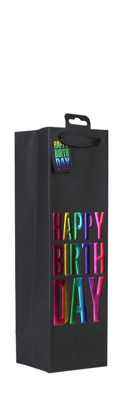 Weinverpackung "Happy Birthday" Irisierend